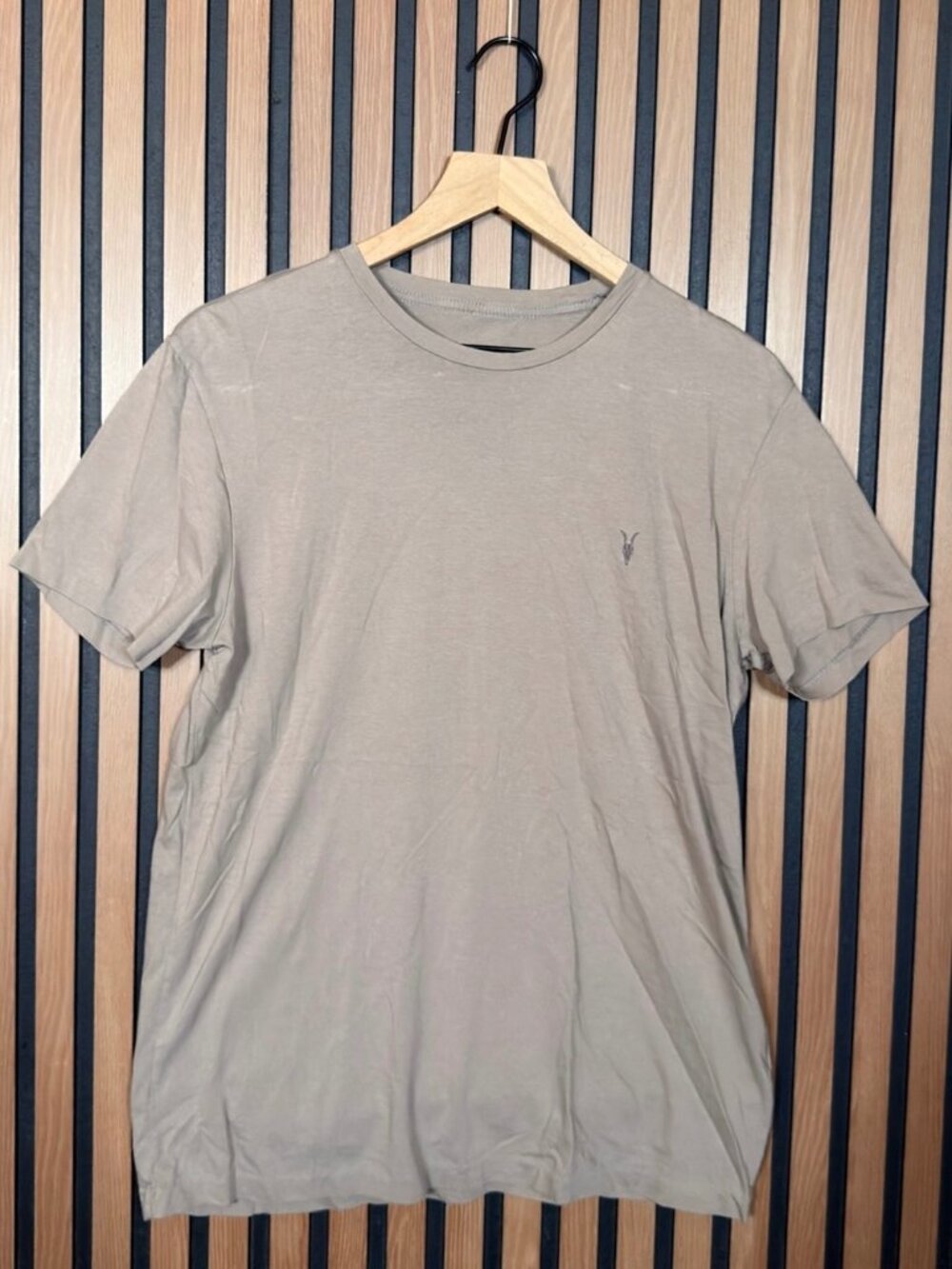 AllSaints T Shirt Short Medium Mens Beige Crewneck Short Sleeve Tonic